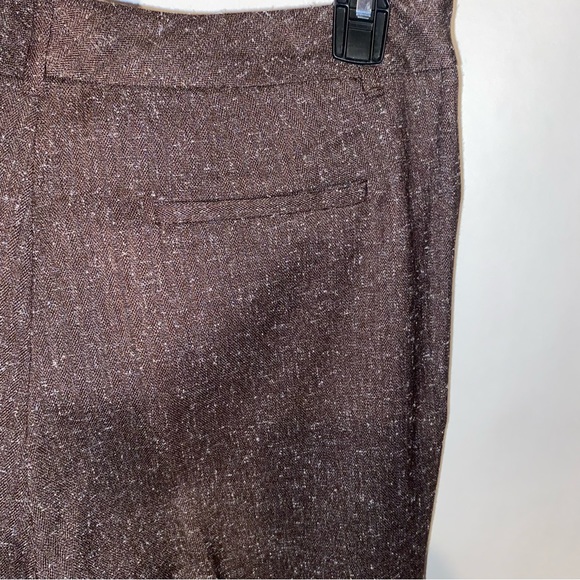 Studio Works Womens Dress Pants Slacks Size 10 Brown Herringbone Polyester Rayon - Picture 11 of 14